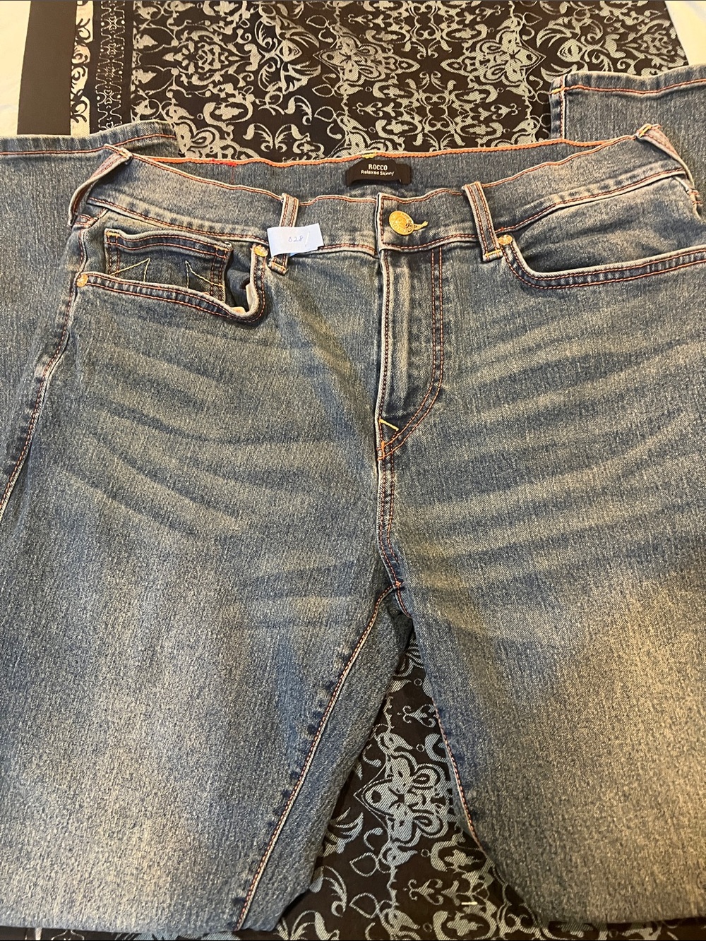 True Religion Light Blue Straight-Leg Denim Jeans